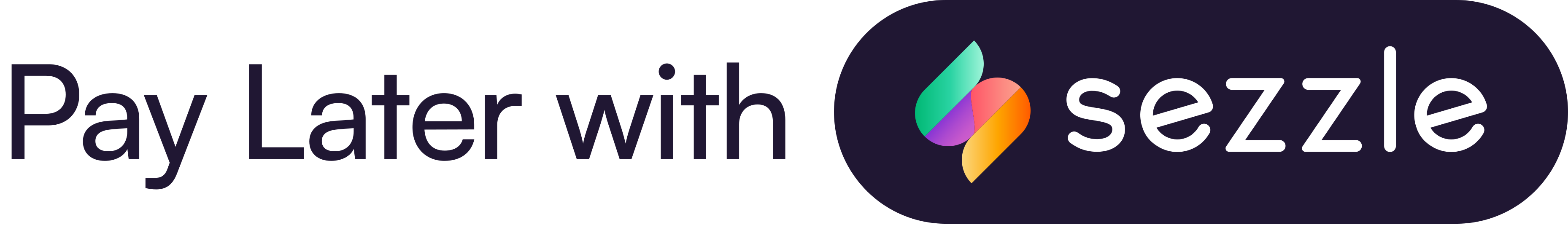 Pay Later dark horizontal badge