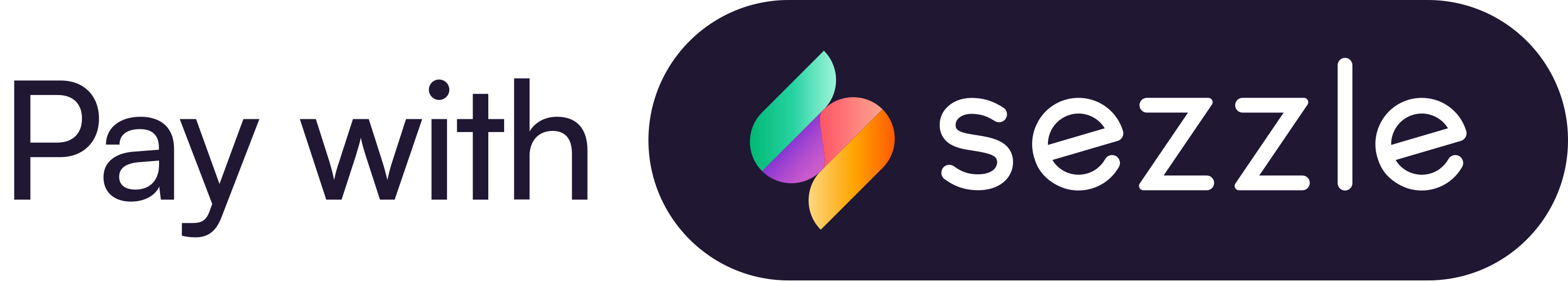 Pay With dark horizontal badge