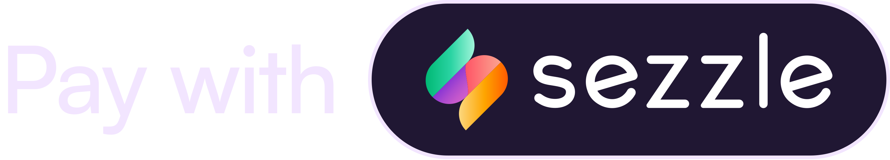 Pay With light horizontal badge