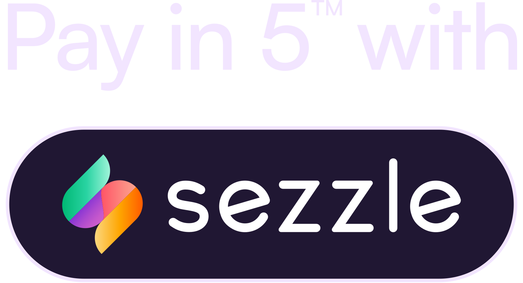 Pay in 5 light vertical badge